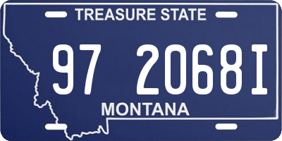 MT license plate 972068I