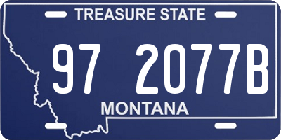 MT license plate 972077B