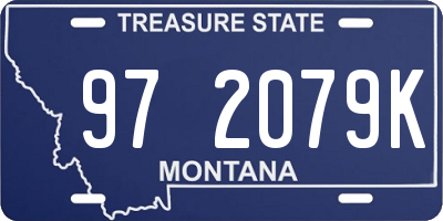 MT license plate 972079K