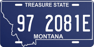 MT license plate 972081E