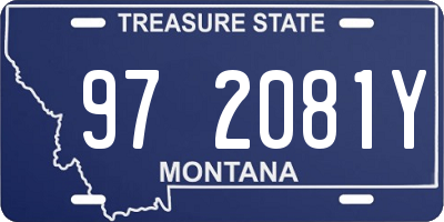 MT license plate 972081Y