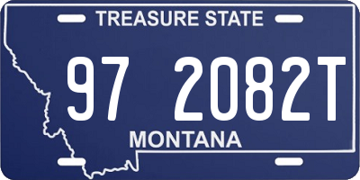 MT license plate 972082T