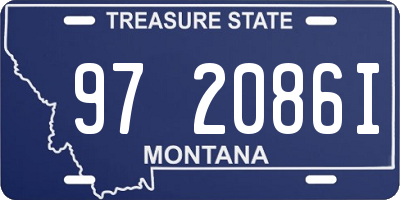 MT license plate 972086I