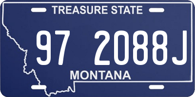 MT license plate 972088J