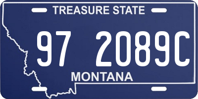 MT license plate 972089C