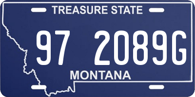 MT license plate 972089G