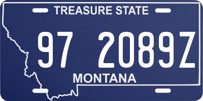 MT license plate 972089Z