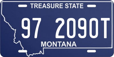 MT license plate 972090T