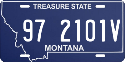 MT license plate 972101V