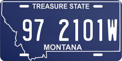 MT license plate 972101W