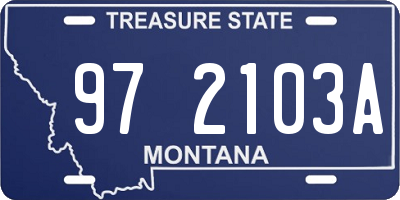 MT license plate 972103A