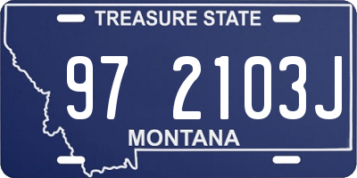 MT license plate 972103J