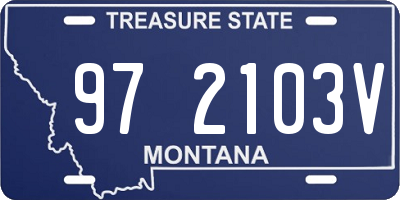 MT license plate 972103V