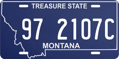MT license plate 972107C