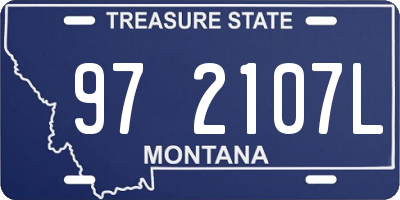 MT license plate 972107L