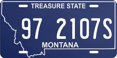 MT license plate 972107S