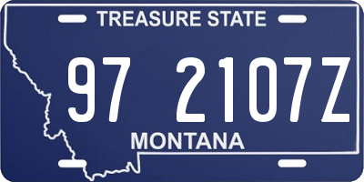 MT license plate 972107Z
