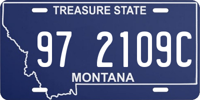 MT license plate 972109C