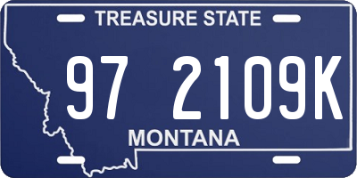 MT license plate 972109K