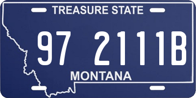 MT license plate 972111B