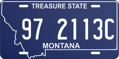 MT license plate 972113C