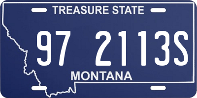 MT license plate 972113S