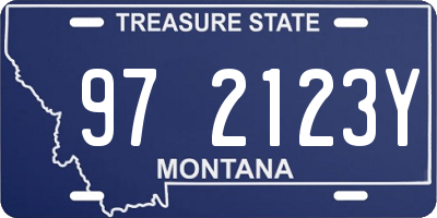 MT license plate 972123Y