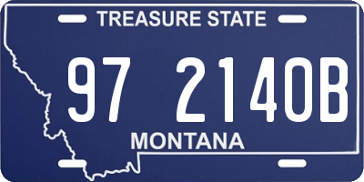 MT license plate 972140B