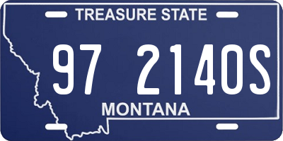 MT license plate 972140S