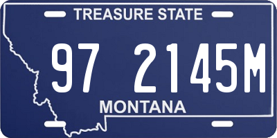 MT license plate 972145M