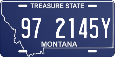 MT license plate 972145Y