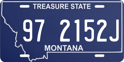 MT license plate 972152J