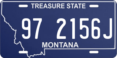 MT license plate 972156J