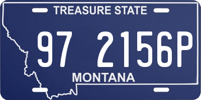MT license plate 972156P