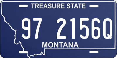 MT license plate 972156Q