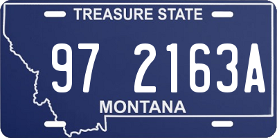 MT license plate 972163A