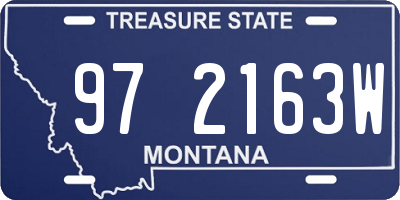 MT license plate 972163W