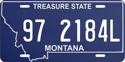 MT license plate 972184L
