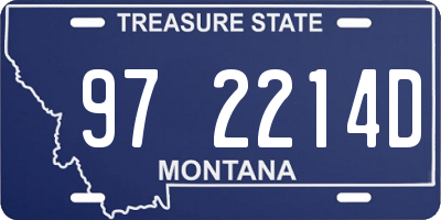 MT license plate 972214D