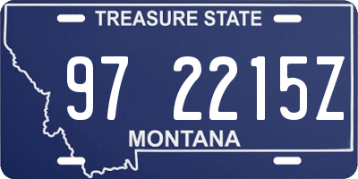 MT license plate 972215Z
