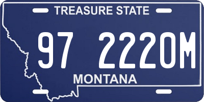 MT license plate 972220M