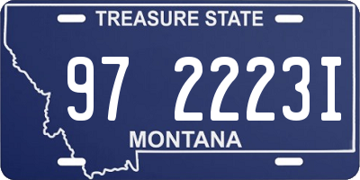 MT license plate 972223I