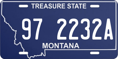 MT license plate 972232A