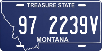 MT license plate 972239V