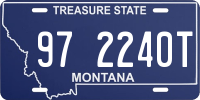 MT license plate 972240T