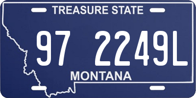 MT license plate 972249L