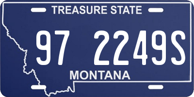 MT license plate 972249S