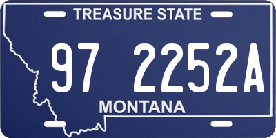 MT license plate 972252A