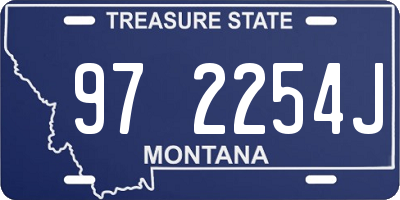MT license plate 972254J