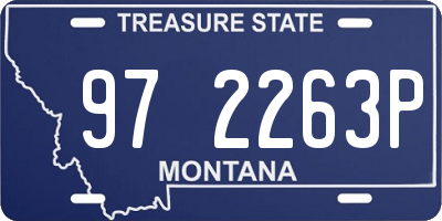 MT license plate 972263P